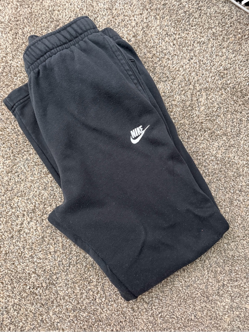 Nike Black Women's Jogger Pants with White Swoosh